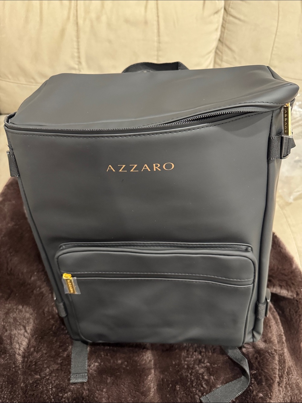 Azzaro Black Urban Backpack - Minimalist Everyday Carry
